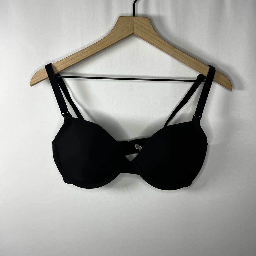 Gillian & O'Malley Intimates Women Sz‎ 38D Black Seamless T-Shirt Bra Adjustable